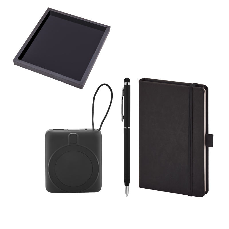  Siyah Kalem & Defte& Powerbank Set