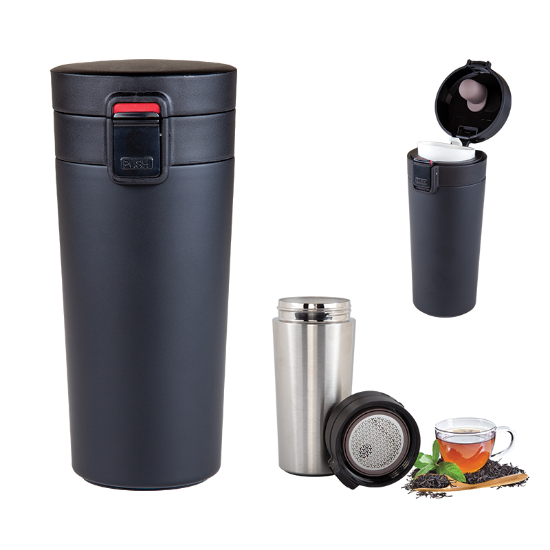  Krom Çelik Termos / 350 ml Siyah