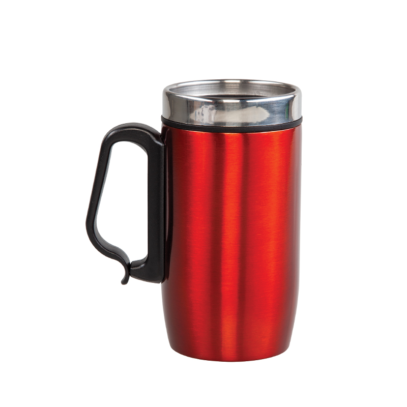  Beyaz Çelik Kupa / 240 ml Kırmızı