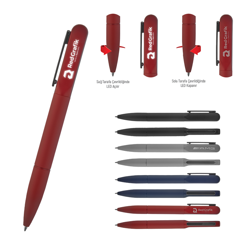  Gri Ledli MetaTükenmez Kalem