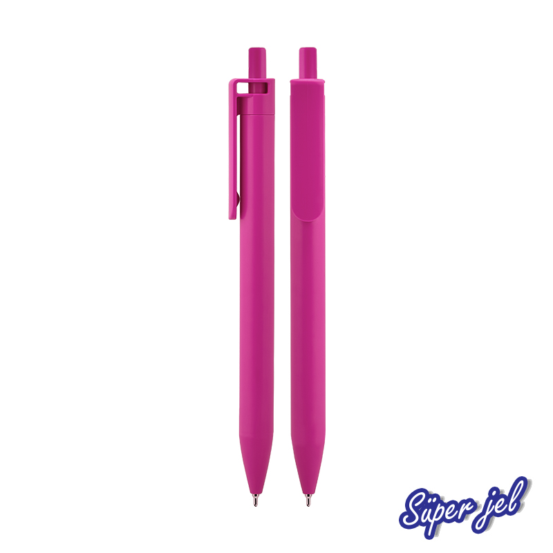  Beyaz Plastik SüpeJeRefiKalem Pembe