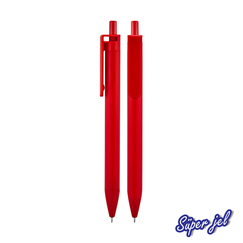  Beyaz Plastik SüpeJeRefiKalem Kırmızı