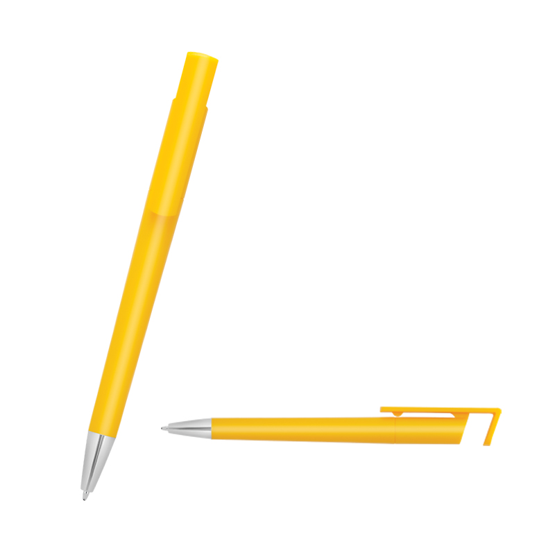  Beyaz Plastik Tükenmez Kalem Sarı