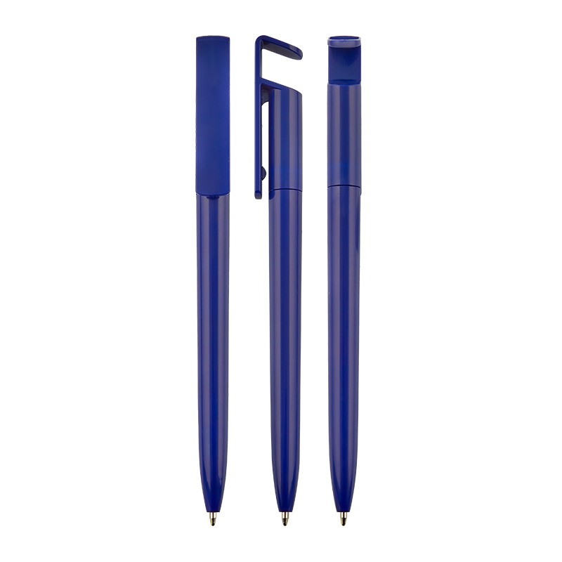  Beyaz Çevirmeli Plastik Tükenmez Kalem Lacivert